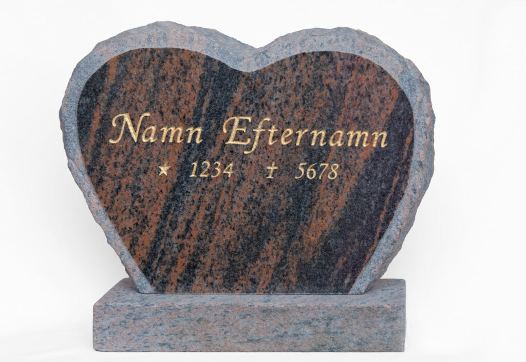 Stående specialformad gravsten